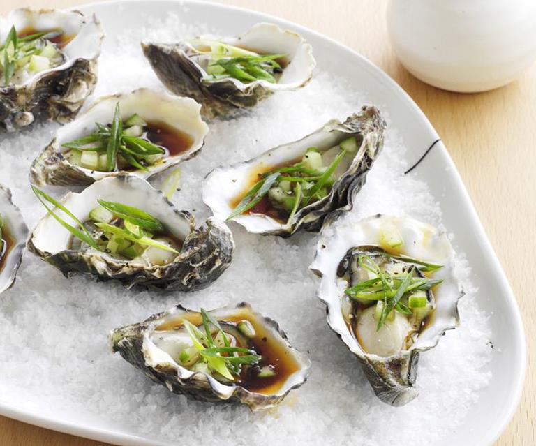 Dawson's Oyster Supplies Oysters with Zesty Japanese Vinaigrette