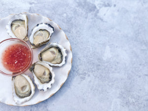 Sydney Rock Oysters with Dawson's Gourmet French Mignonette dressing